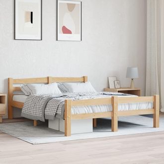 vidaXL Vidaxl - Estructura De Cama Sin Colch&oacute;n Madera Maciza De Pino 140x200 Cm