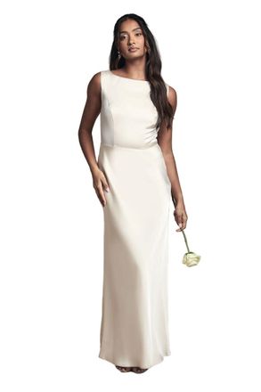 Coast Sleeveless Satin Bridesmaid Dress, 10, Champagne
