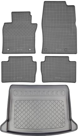 OEM Mazda Cx-30 Suv (5 Puertas) Desde Agosto De 2019. Juego: Alfombrillas De Goma Para Coche + Alfombrilla Para Maletero