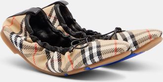 Burberry Fawn Burberry Check ballet flats