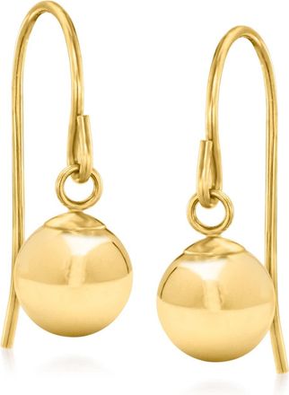RS Pure by Ross-Simons Italian 14kt Yellow Gold Ball Drop Earrings