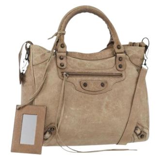 Balenciaga Pre-owned Handbags, female, Beige, Size: ONE SIZE Pre-owned Vintage Handbag