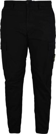 Stone Island Compass-Badge Tapered Cargo Broek - Heren - Slim Fit Broeken - Zwart - W31 - Katoen - Broeken