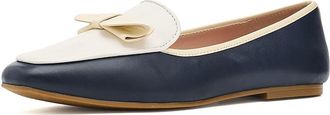 Cole Haan Payson Soft Construction Bow Womens Flat Shoes Midnight Moon Leather/Powder : 10.5 B - Medium