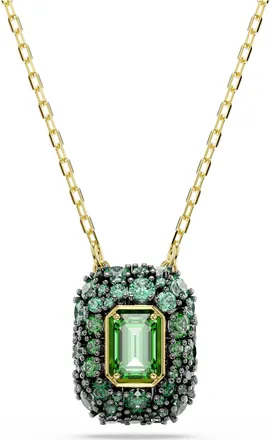 Swarovski Sublima 18k Gold Plated Octagon Cut Necklace