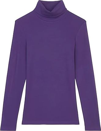 Marc O'Polo turtleneck long-sleeves top - women - Cotton/Modal/Spandex/Elastane - L - Purple