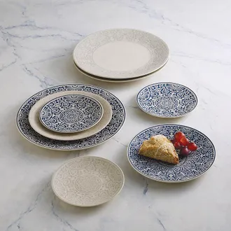 Frontgate Set of 4 Mariel Dinnerware Collection - Blue, Salad Plate in Blue - Frontgate