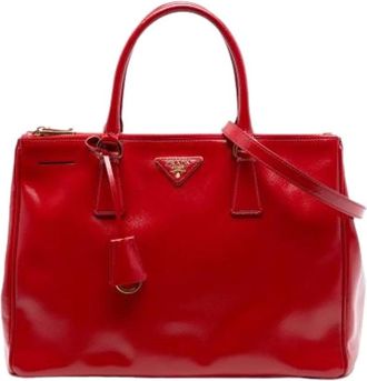 Prada Pre-owned Handbags, female, Red, Size: ONE SIZE Pre-owned Vintage Leather Handbag