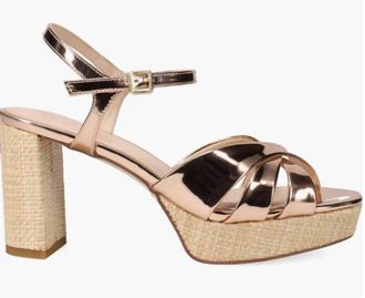 Pelle Moda Womens Petina Platform Sandals In Light Gold