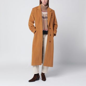 Isabel Marant Cappotto color cammello in misto lana