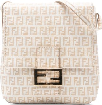 Fendi Pre-owned Womens Zucchino Spalmati Crossbody - Ivory Textile - One Size