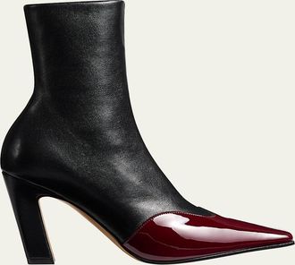 Khaite Nevada Patent-Wingtip Ankle Boots