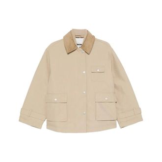 Bellerose Light Jackets, female, Multicolor, Size: XS Beige Corduroy Outerwear with Front Pockets