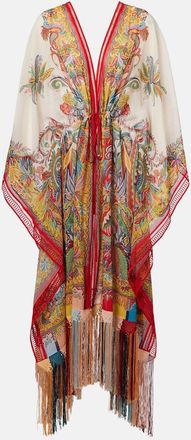 Etro Caftano con stampa paisley e frange