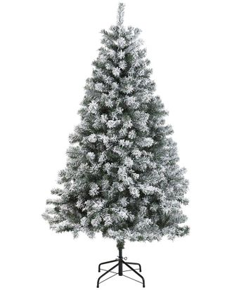 Nearly Natural 6ft Flocked Rock Springs Spruce Artificial Christmas Tree