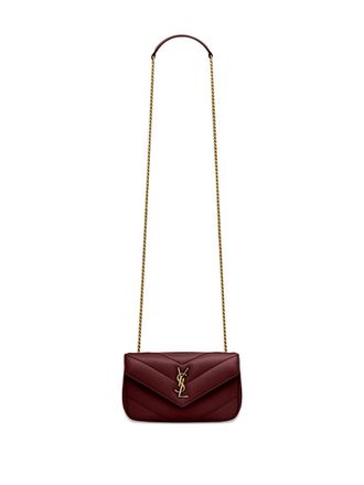 Saint Laurent Bordeaux Loulou Mini Crossbody Bag