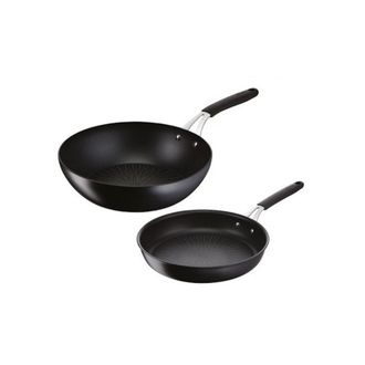 Lagostina Sart&eacute;n De 26 Cm + Wok De 28 Cm, Negro - 012165600102 - Lagostina