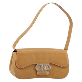 Ferragamo Pre-owned Shoulder Bags, female, Beige, Size: ONE SIZE Pre-owned Shoulder Bag