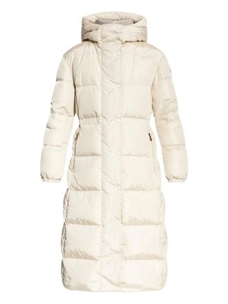Moncler Chamer gewatteerde jas met capuchon - Wit
