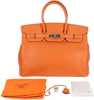 Hermès Hermès Birkin 35cm Orange Togo Leather with Palladium Hardware
