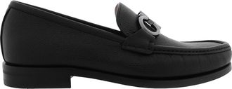 Ferragamo Ferragamo Mens Gancini Grained Leather Loafers, Size 6 D