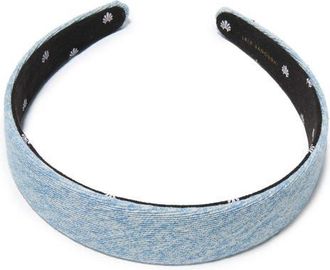 Lele Sadoughi Bessette Denim Headband in Stone Wash at Nordstrom