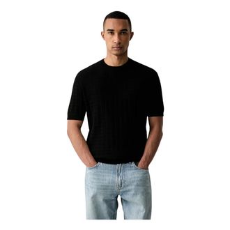A|X Armani Exchange Tops, Heren, Zwart, 2Xl, Gebreid T-shirt