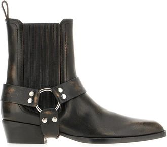 PARIS TEXAS Helena Enkellaarsjes - Dames - Cowboylaarzen - Zwart - 36 EU - Leer - Schoenen