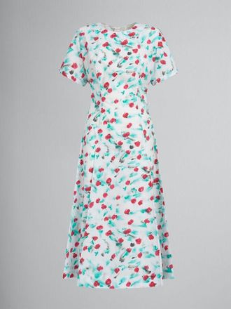 Marni Womens Floral Print Midi Dress, Size 8