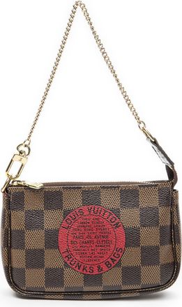 Louis Vuitton Pre-owned Womens Mini Pochette Accessoires Shoulder Bag - Brown - One Size