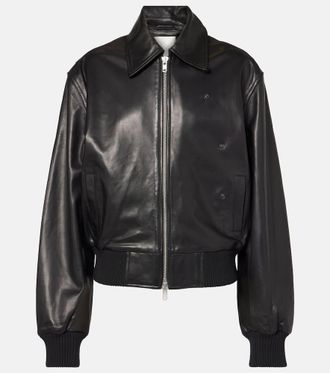 CHRISTOPHER ESBER Leather bomber jacket