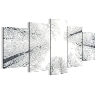 OEM Quadro Su Tela Italiana 100 X 50 Cm Pentattico - Stile Scandinavo - Natura Quadro Su Tela Italiana 200 X 100 Cm Pentattico - Stile Scandinavo - Natura