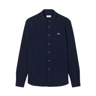 Lacoste Casual Shirts - Heren - Casual Overhemden - Blauw - 4XL - Katoen - Overhemden