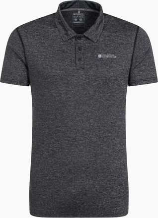 Mountain Warehouse Mens Mountain Warehouse Mens Agra Stripe Polo Shirt - Black - Size: 46
