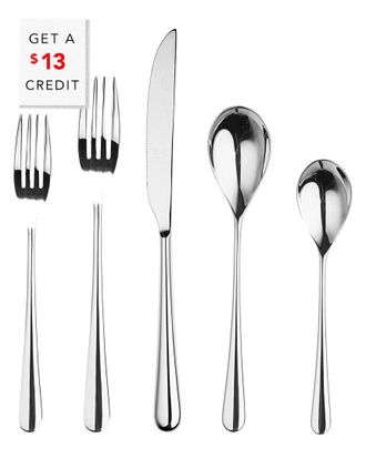 Mepra 5Pc Neve Mirror Flatware Set