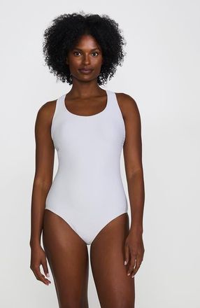 Lands End Chlorine Resistant Scoop Neck X-Back One Piece Swimsuit in Egret White at Nordstrom, Size 10P