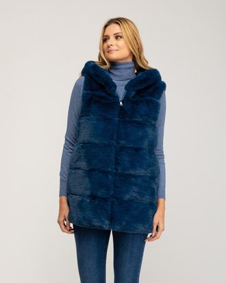 Tantra Leren vest met capuchon