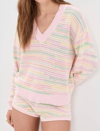 LoveShackFancy Marlieanna Pullover Sweater In Tropical Swirl