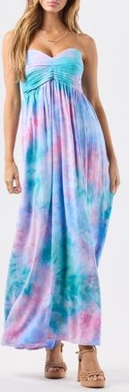 Tiare Hawaii Shawna Strapless Maxi Dress in Marbled Crystal at Nordstrom, Size X-Small/small
