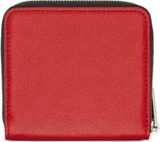 Rick Owens zip square wallet - unisex - Buffalo Leather - One Size - Red