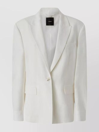 Pinko linen blazer featuring cut-out detailing
