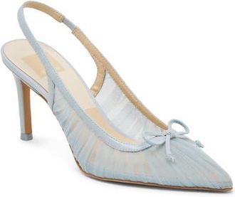 Dolce Vita Yela Slingback Pointed Toe Pump in Light Blue Tule at Nordstrom, Size 8.5