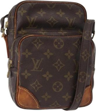 Louis Vuitton Pre-owned Canvas Cross Body Tas - Dames - Vintage Schoudertas - Bruin - ONE Size - Vintage