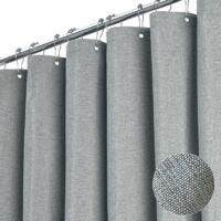 OEM Cortina De Ducha De Tela Con Gancho Met&aacute;lico, 180 X 200 Cm, Apta Para Ba&ntilde;os Y Ba&ntilde;eras, Gris Oscuro - Crezuo