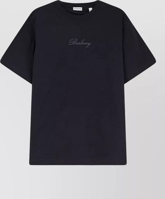 Burberry crew neck short sleeve cotton jersey top