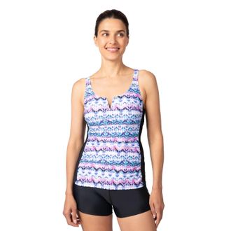 Free Country Womens Notch Front Tankini Top