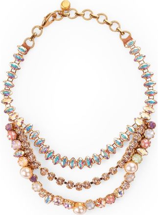 Deepa Gurnani Alka Tiered Necklace in Pastel Multi at Nordstrom