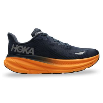 Hoka One One Hoka Clifton 9 GTX Textile Synthetic Mens Running Trainers - Stormy Skies Orange Zest - Size:UK 10.5