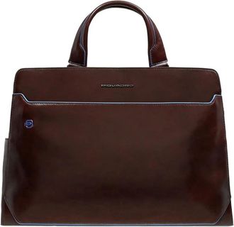 Piquadro Personaliseerbare laptoptas 15-6 - Heren - Laptoptassen - Bruin - ONE Size - Leer - Tassen