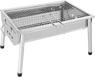 OEM Barbacoa De Carb&oacute;n Ajustable De Acero Inoxidable, Port&aacute;til, Desmontable, Para Exteriores, Con Soporte Para Jard&iacute;n, Picnic Y Camping